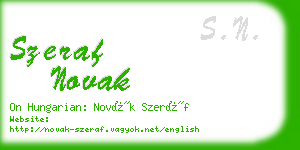 szeraf novak business card